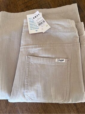 Roxy Chloe Kim Corduroy Pants in Light Taupe